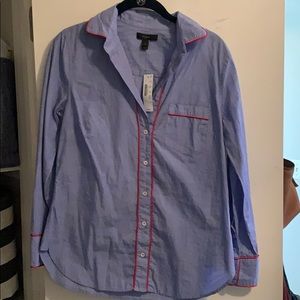 J Crew NWT button up shirt (pajama style) size 4